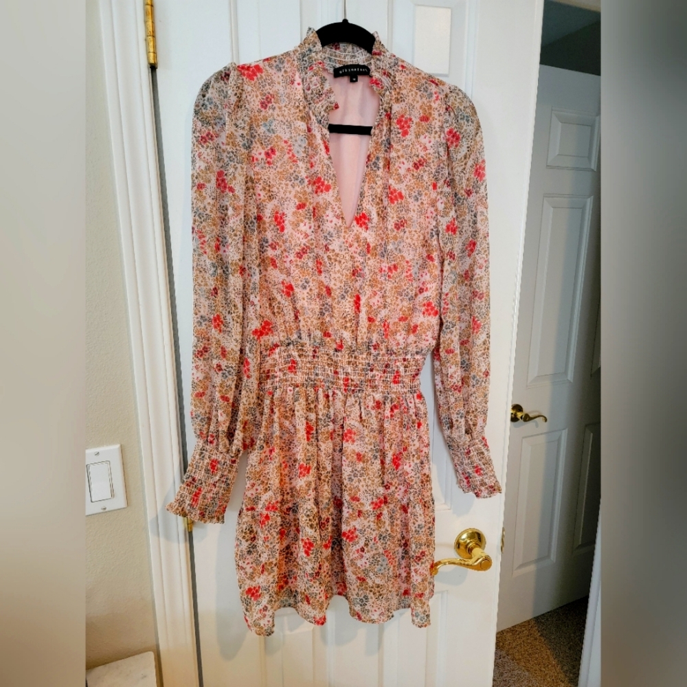 Gibsonlook Floral Long-Sleeve Dress